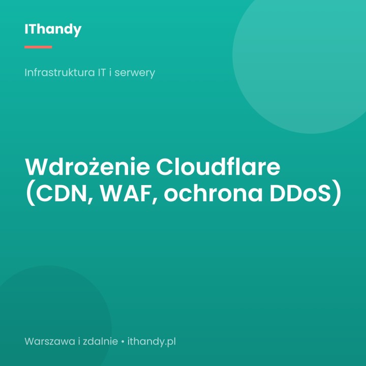 Wdrożenie Cloudflare (CDN, WAF, DDoS) dla sklepu - IThandy